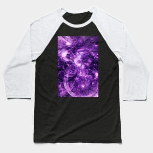 Dark Magic Burst, Purple Abstract. Baseball T-Shirt